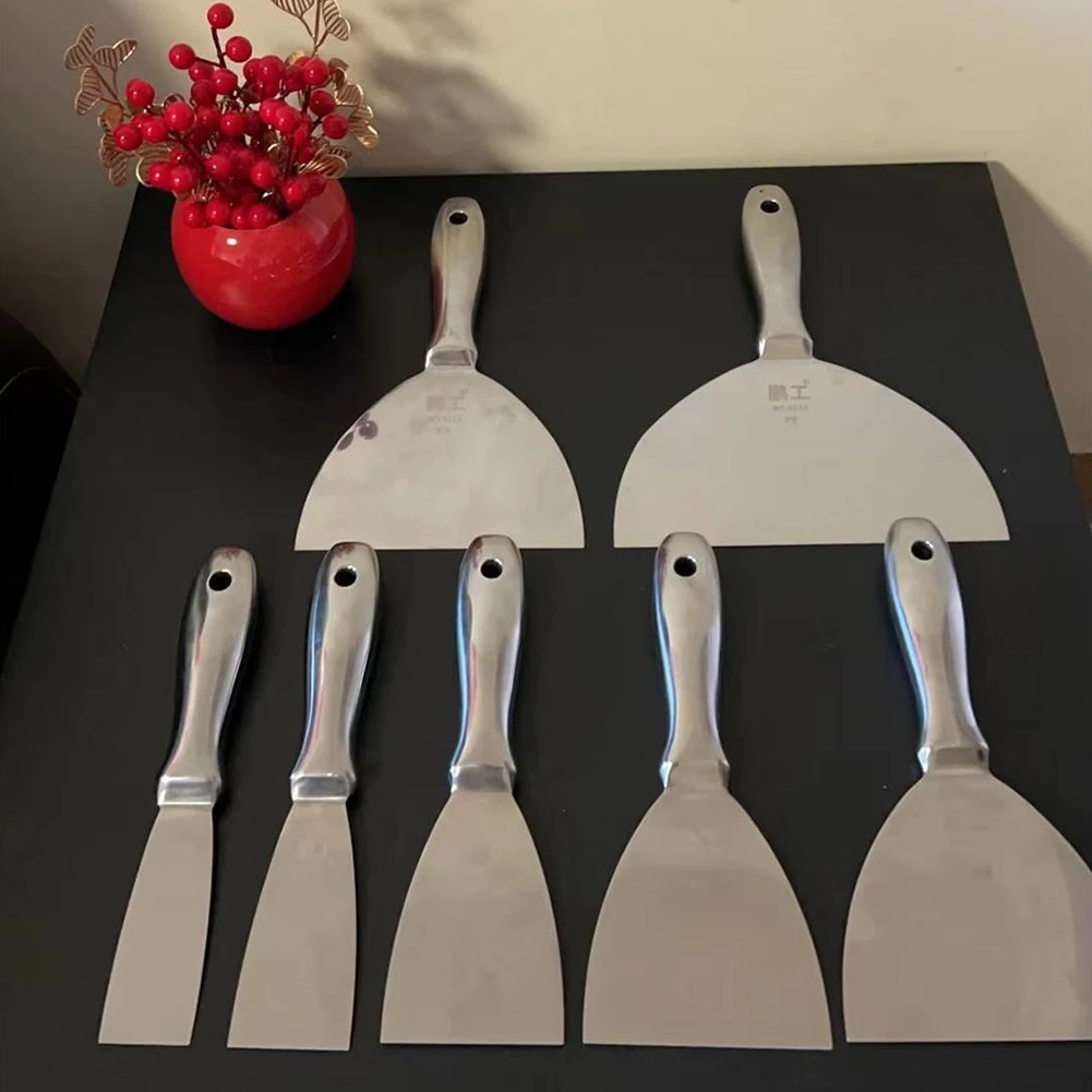 Description Picture 5 of itemOne-Piece Stainless Steel Putty Knife Scraper Spatula Putty Painter Paint Tool Plaster Shovel Clean Spatula Construction Tool