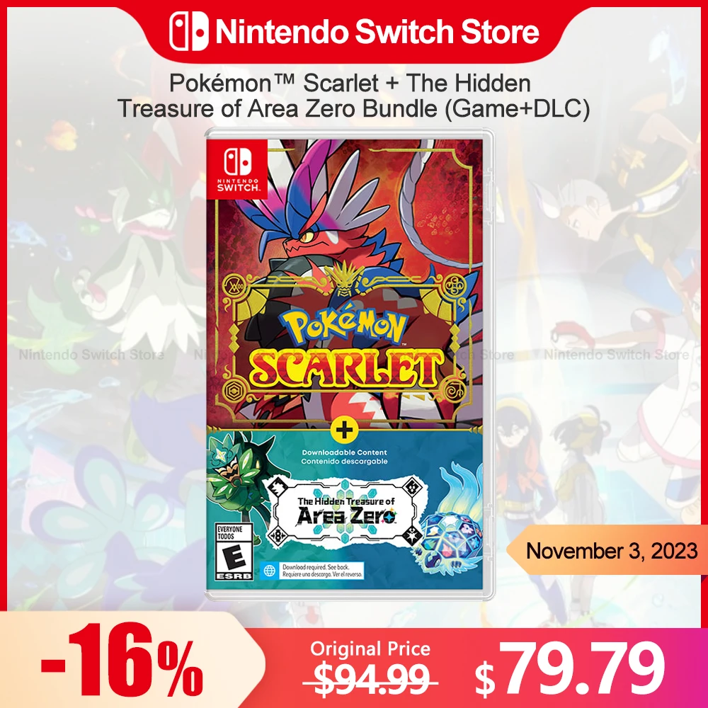Pokragon Scarlet + The Hidden Treasure Of Area Zero Bundle (Game + Dlc) Nintendo Switch Game Deals 100% Scheda Di Gioco Fisico Ufficiale