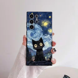 Van ART G - Gogh Cat - Themed Soft TPU Phone Case - SamsungS24 Plus (Z1)