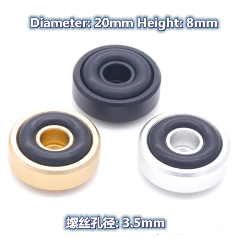 

Silver Black Gold Diameter 20mm Height 8mm Aluminum Audio Amplifier Speaker Machine Feet Shock Absorber Feet Foot Pad