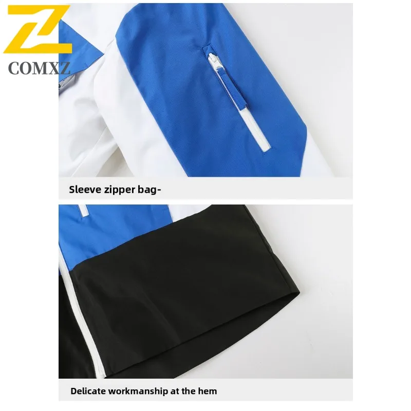 COMXZ Outdoor Skiing Jacket for Men Versatile Thickened Windproof Warm Parka Street Style Comfort Lightweight Winter Clothing