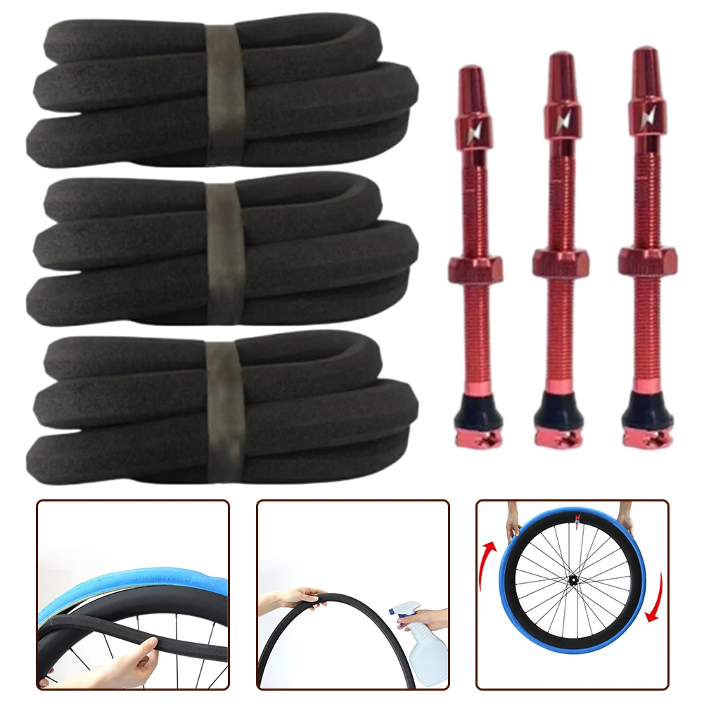 

Road Bike Tubeless Tire Insert Bicycle Vacuum Tire Liner Anti Puncture Sponge Strip 700x28c-38c Bike Accessories Repair Parts