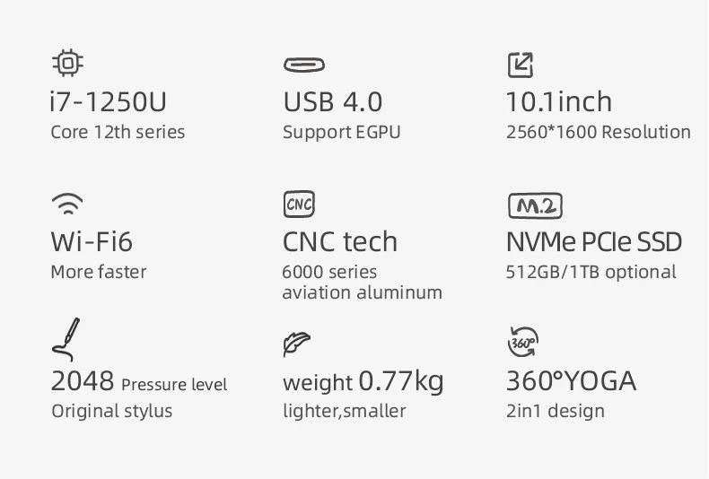 One-Notebook OneMix4 Platinum Mini Laptop - 10.1 Inch, Intel Core i3-i7, 16GB RAM, 1TB-2TB SSD, Windows 11 Description Image.This Product Can Be Found With The Tag Names Computer Office, Laptops, Pocket computer mini laptop