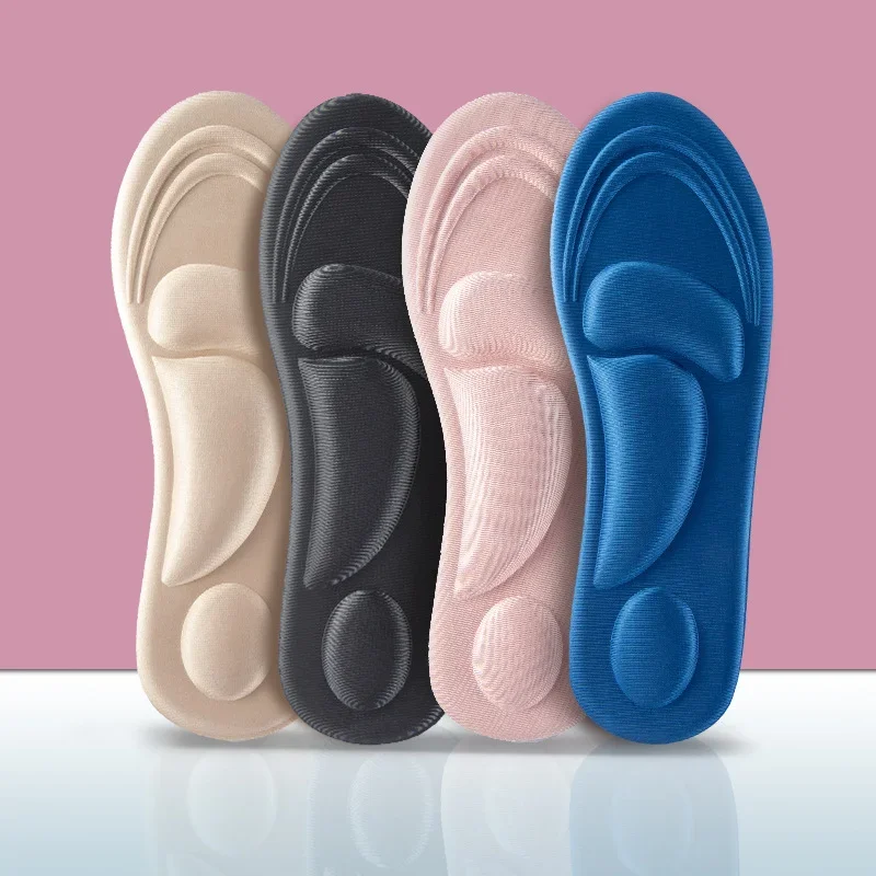 4D Memory Foam Shoes Insole Breathable Pain Relief Massage Fasciitis Cushioning Insoles Feet Arch Support Sports Pads Women Men shoe insoles orthopedic insoles
