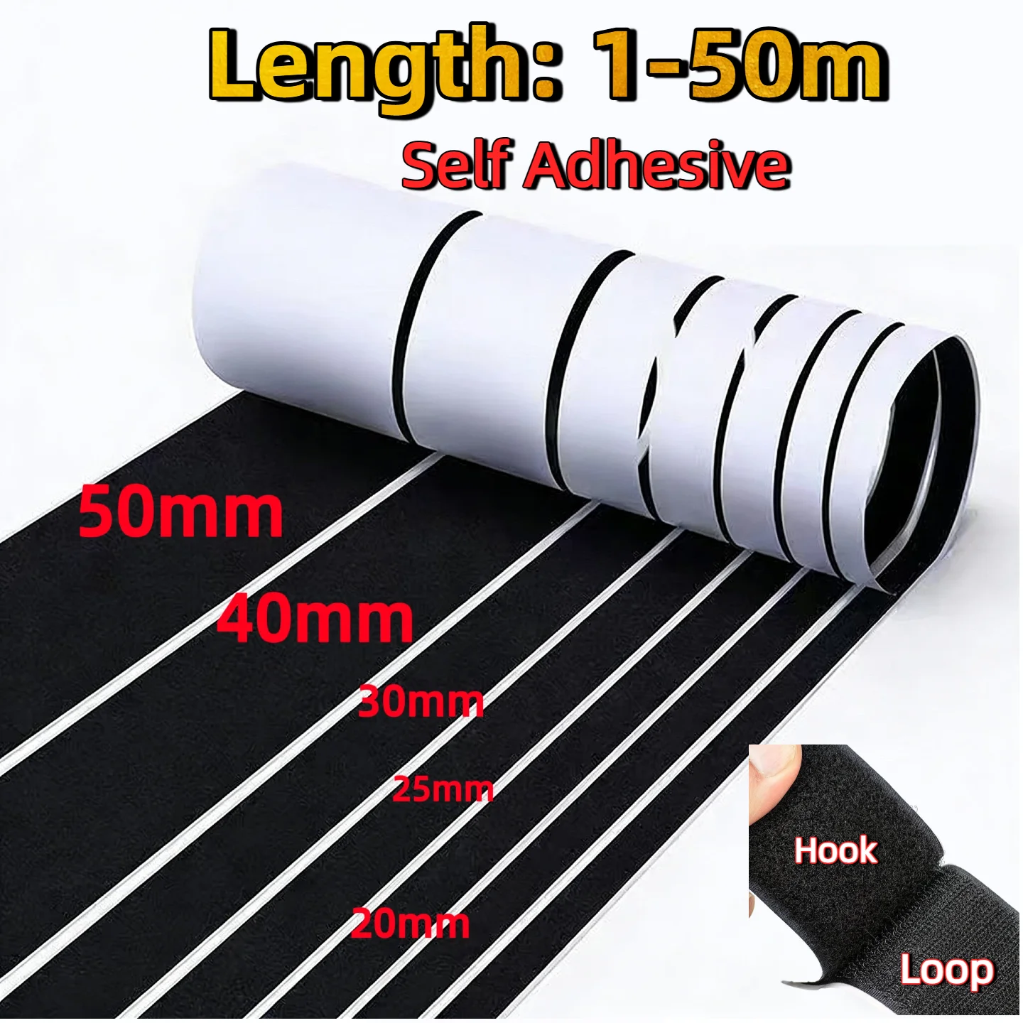 Magic Sticker Tape - Self Adhesive Extra Strong Double-Sided Hook and Loop Fastener