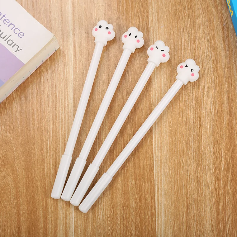12/60 Pcs Cute Cloud Gel Pens Cartoon Learning Stationery Creative Fresh Office Signature Pen Kawaii School Supplies