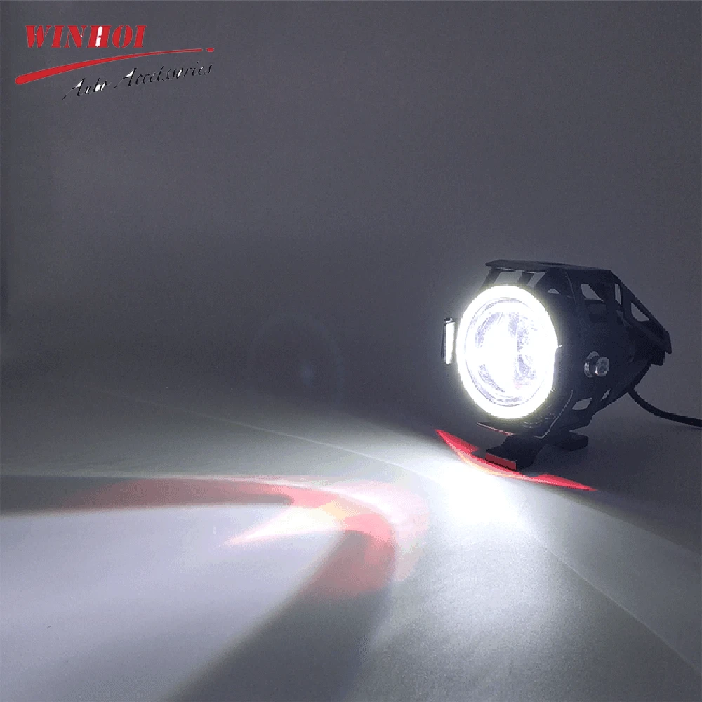 

Motorcycl Led Headlight Auxiliary Spotlights Driving Fog Lamp Hi/Low Beam Additional Motorcycle Light for Motorbike ATV Scooter