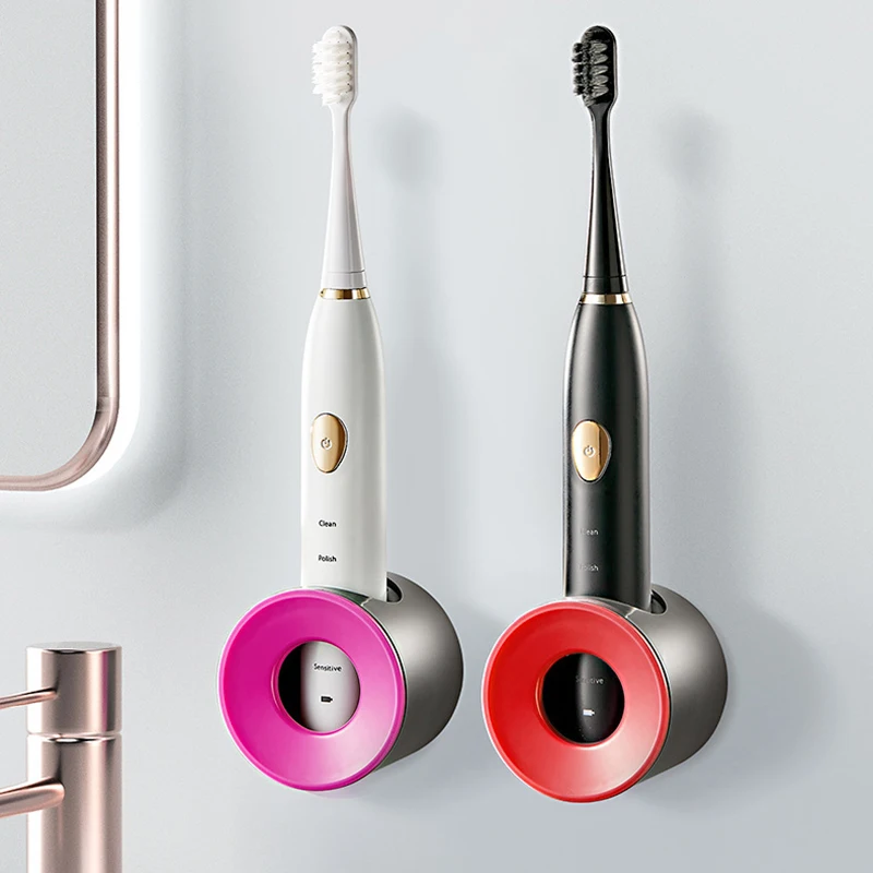 Toothbrush Holder Electric Toothbrush Holder Wall-Mounted Toothbrush Rack Hooks Storage Bathroom Accessories Organizer