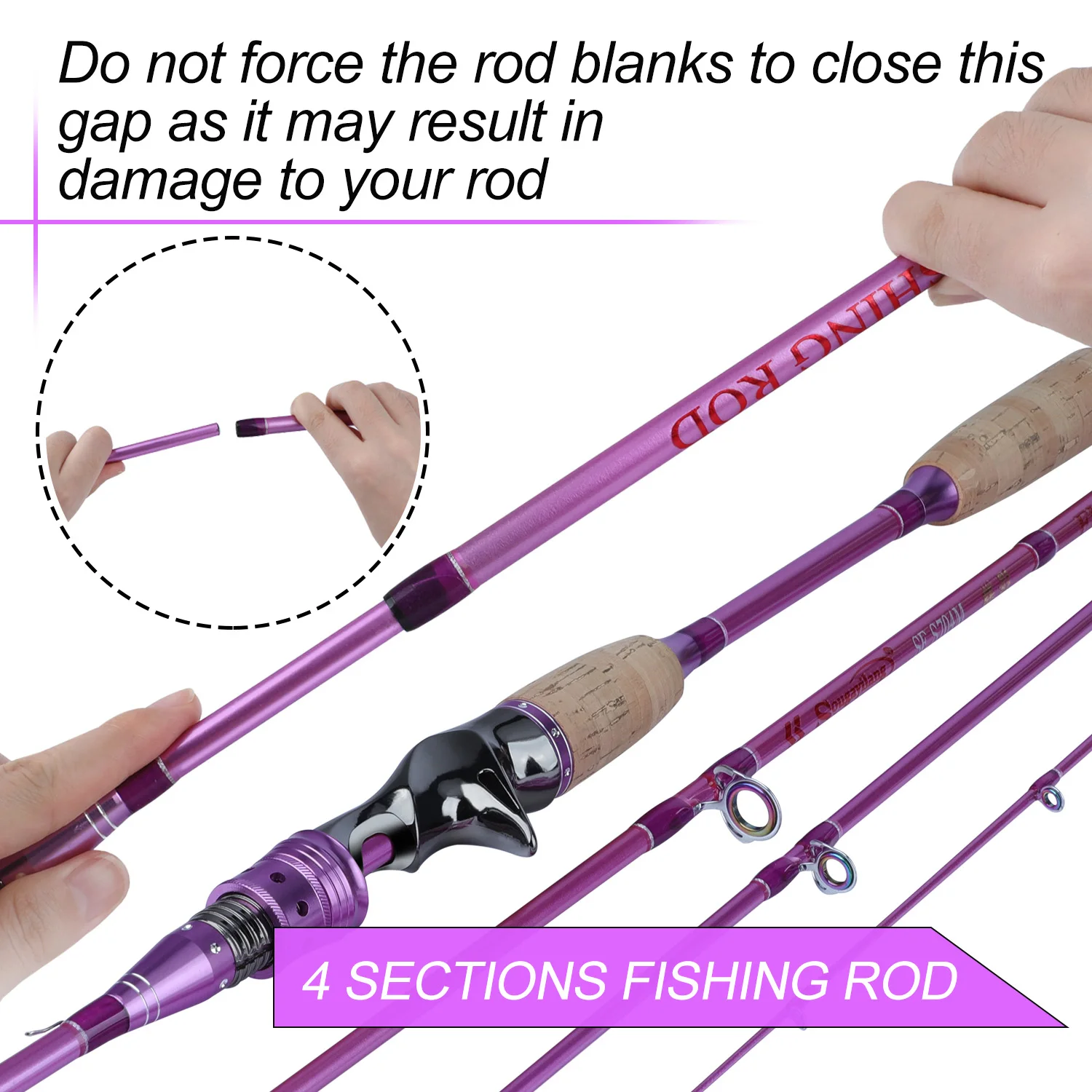 kawa Carbon Fiber Fishing Rod Super Light Pink Color Super Soft Rod UL  Action 2 Sections Portable For Fishing