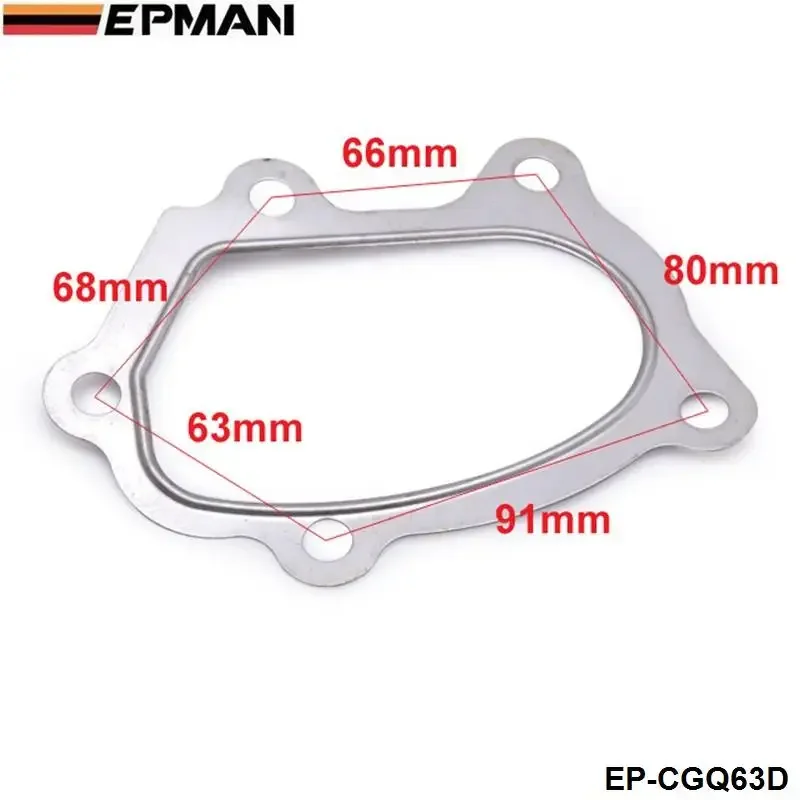 EPMAN TD04 TD05 TF035 Turbo Turbine Inlet & Outlet Gasket For Subaru Impreza WRX EJ20/EJ25 Exhaust Header EP-CGQ63D