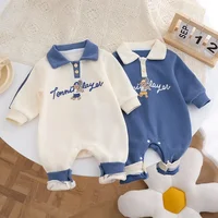 Baby Clothes Boys Girls Babies Handsome Onesies Newborn Outing Outfit Birthday Super Cute Spring and Autumn Clothes Rompers 1