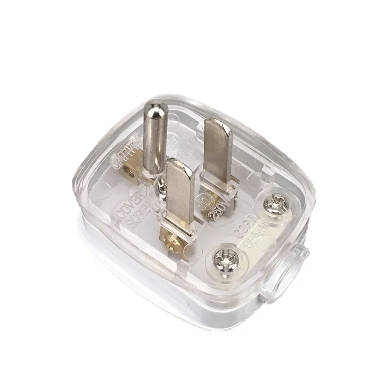 US 3 Pins AC Electrical Power Rewireable Plug Male Socket Outlet Adapter Extension Cord Cable Connector