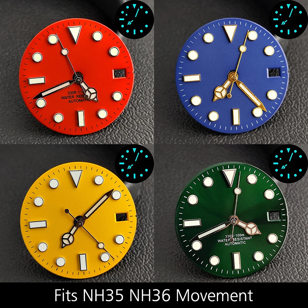 28.5mm Luminous Dial with GMT Hands - Premium Watch Accessories