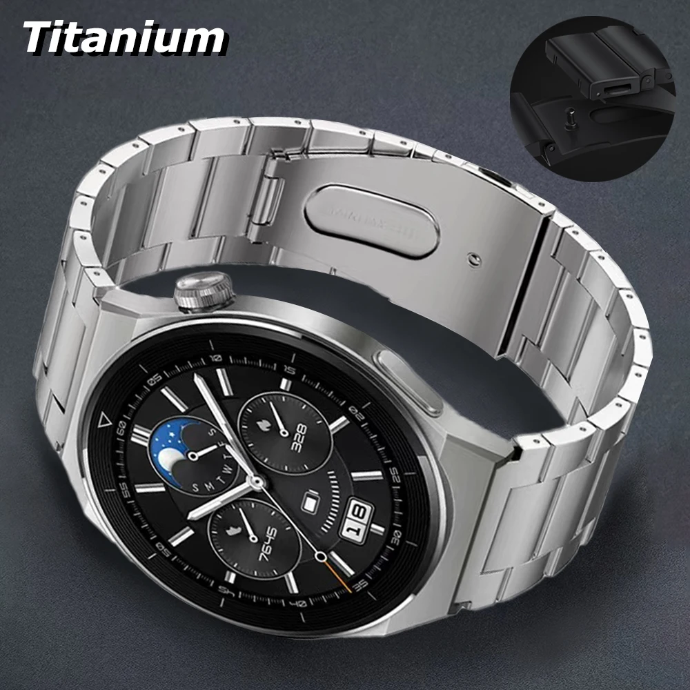 

Titanium metal 22mm strap for Samsung Gear S3 3 45mm band for AMAZFIT GTR 47mm bracelet for Huawei Watch GT3 pro 46mm GT2 2e Pro