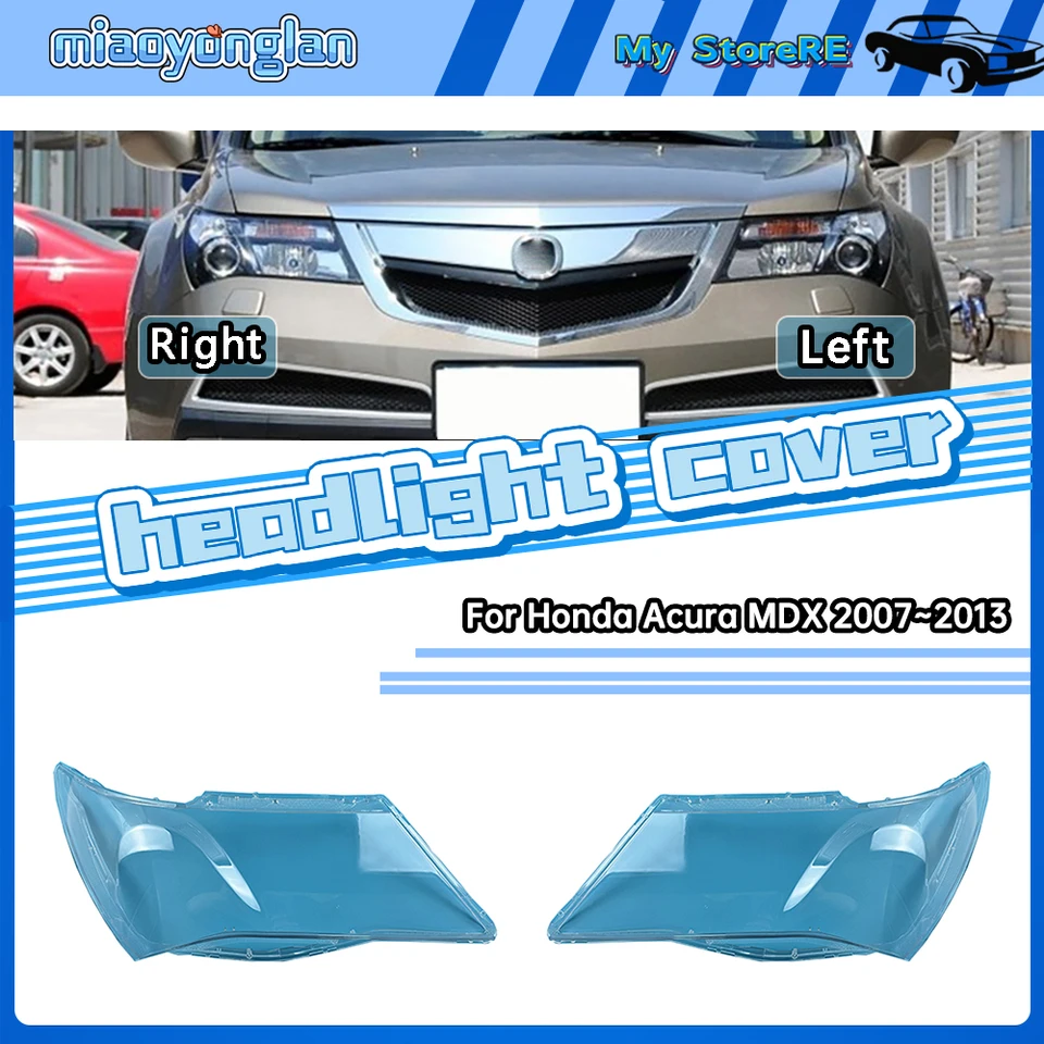Transparent Headlight Cover For 2007-2013 Acura MDX - Left Side Plexiglass Lens Replacement