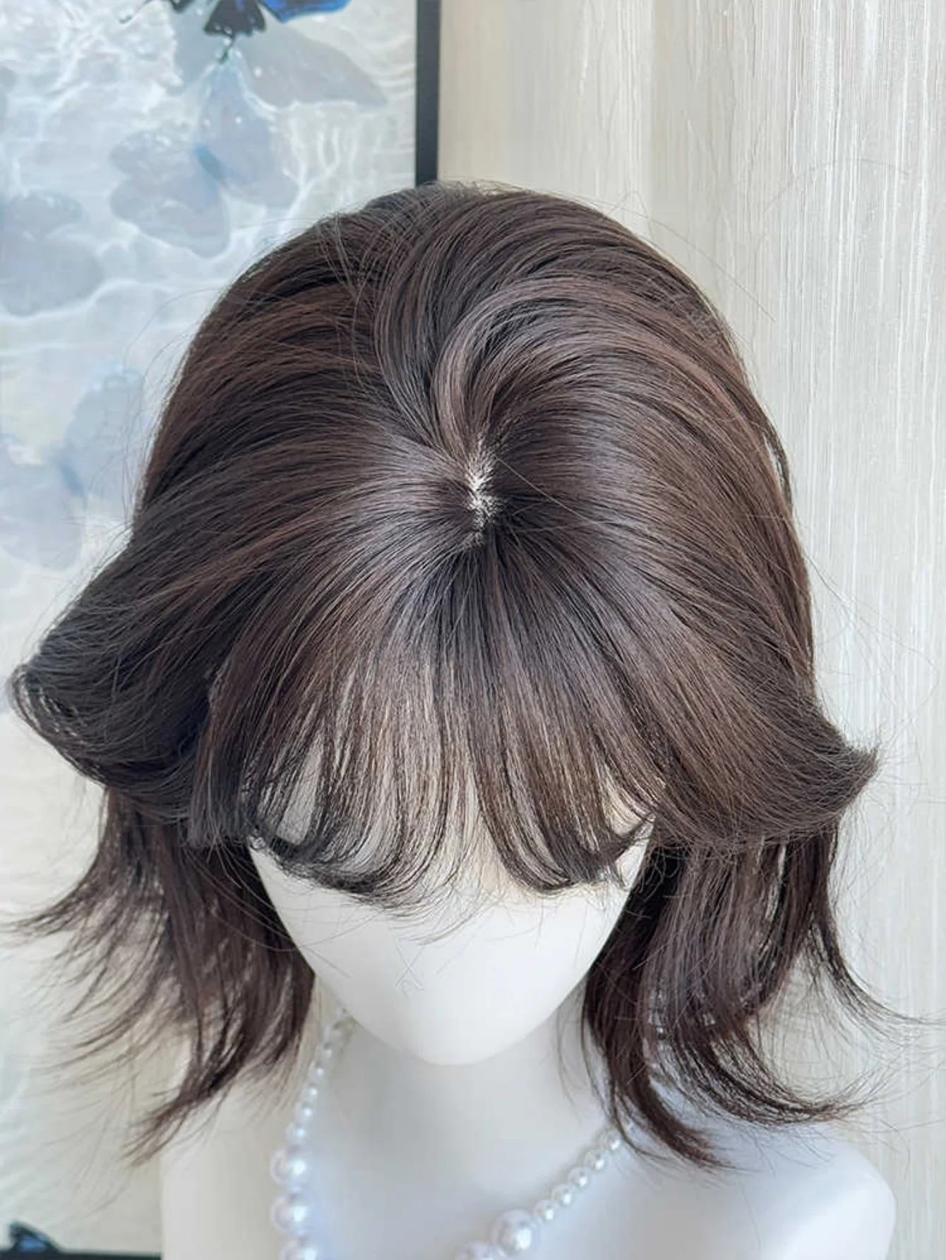 Synthetic Curly Bob Wig for Women Daily Use
