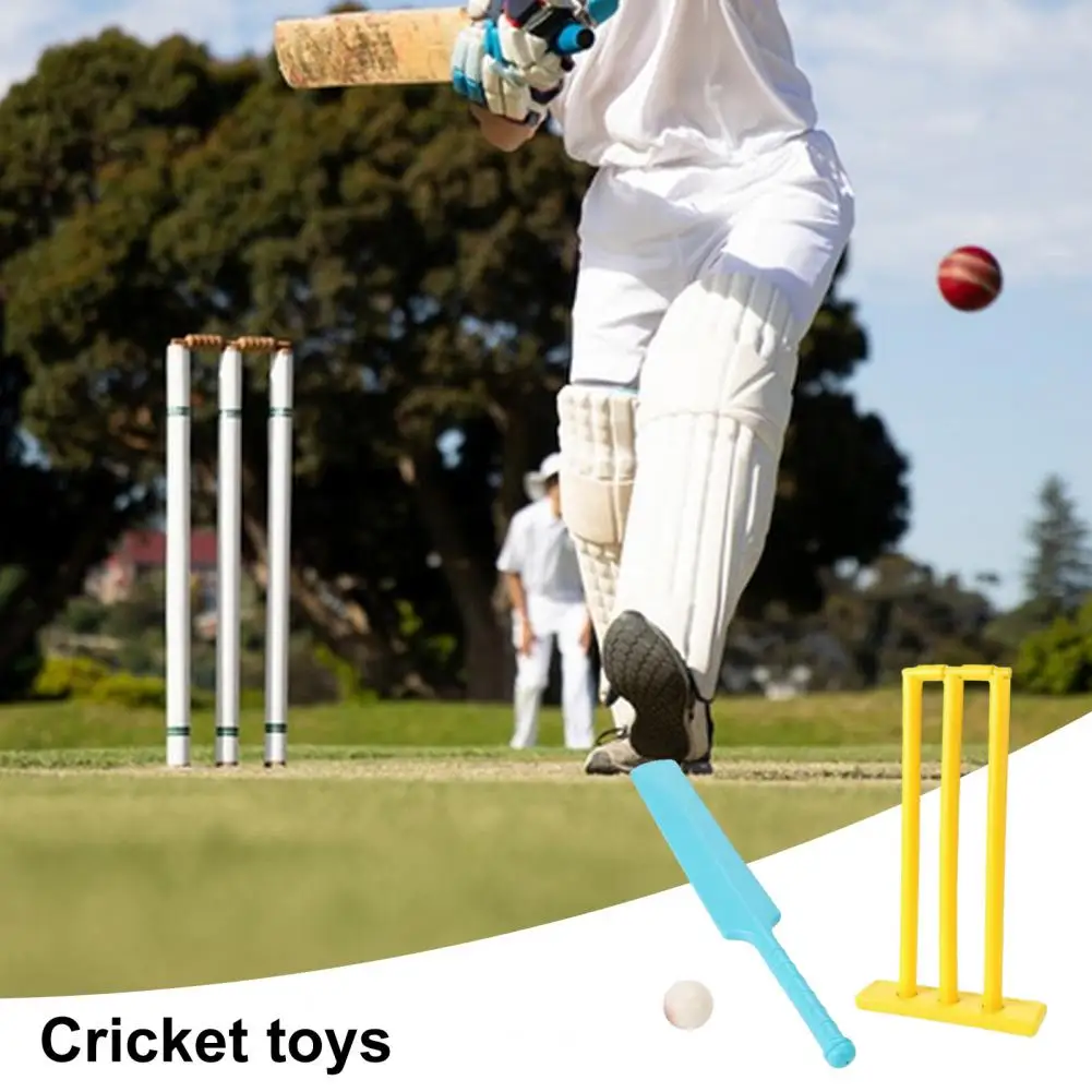 Kids Cricket Play Kit Cricket Toy Set for Beginners Kids Set for Parent-child Sports Fun Bat Stumps Ball Kit Active