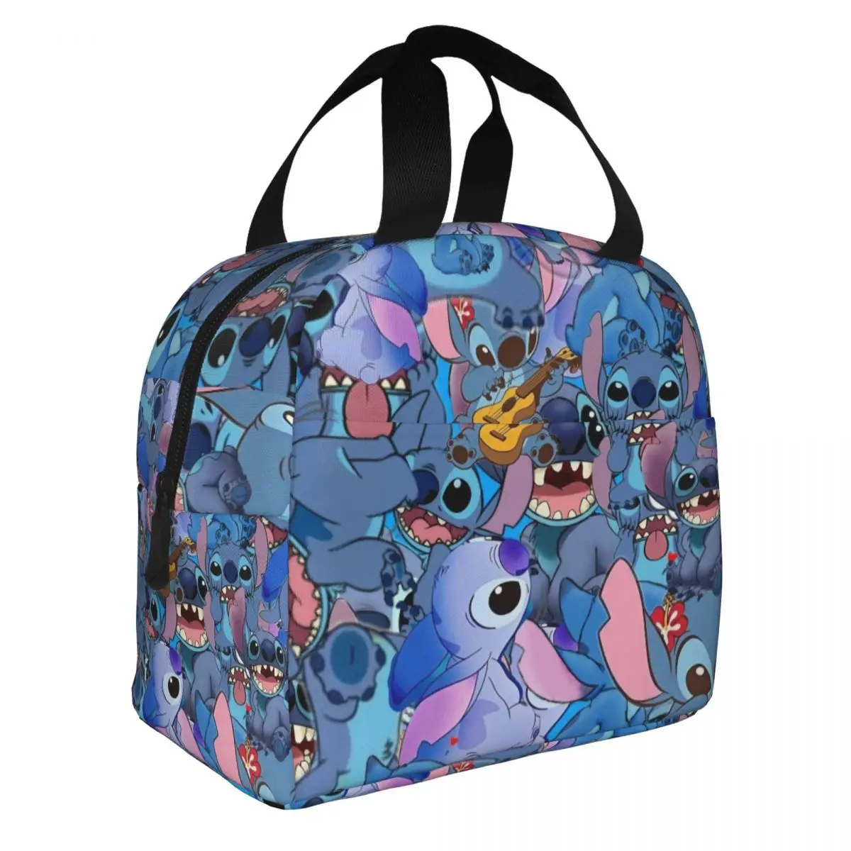 Cartoon Lilo & Stitch Insulated Lunch Bags Contenitore Per Il Pranzo Portatile Borsa Termica Lunch Box Tote Work Travel Food Storage Bags