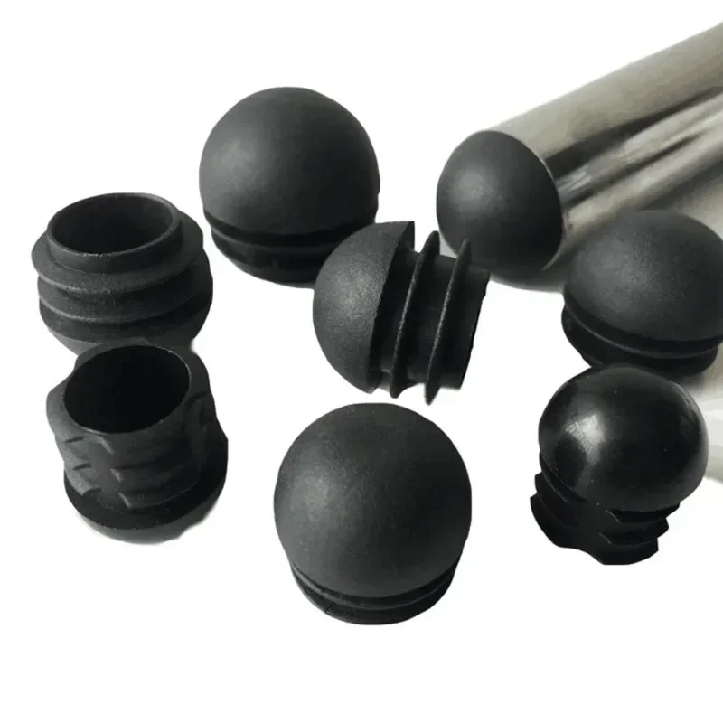 Domed Round Plastic Blanking End Caps 1-20Pcs pipe end cap silicone rubber caps rubber caps silicone rubber plugs 13mm-76mm black&White Chair Feet Tube Inserts Plug Dust Cover
