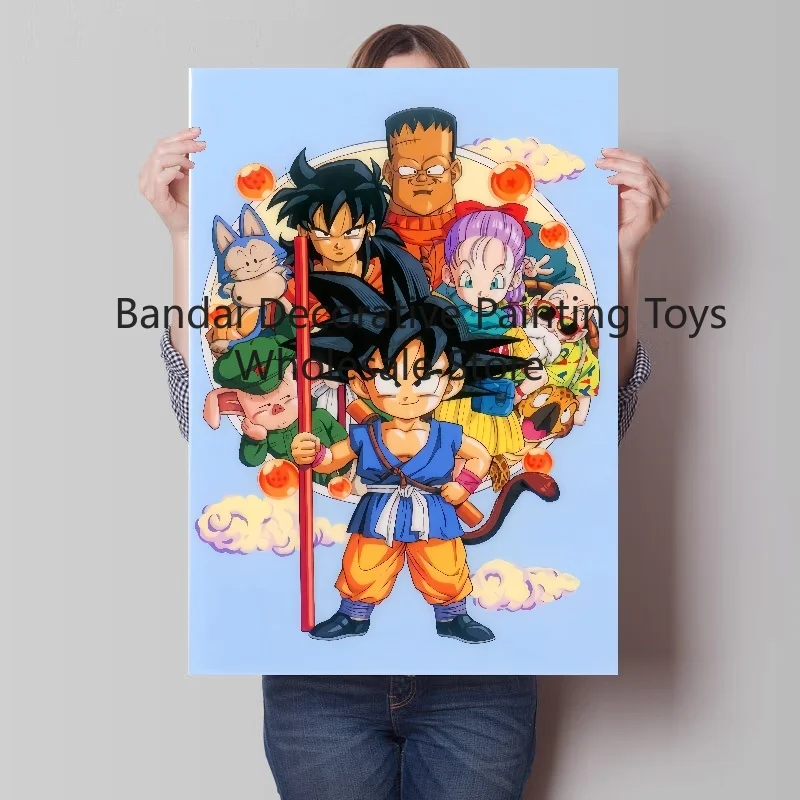 古典的な日本アニメキャンバス絵画超サイヤ人悟空ブルマアートプリント