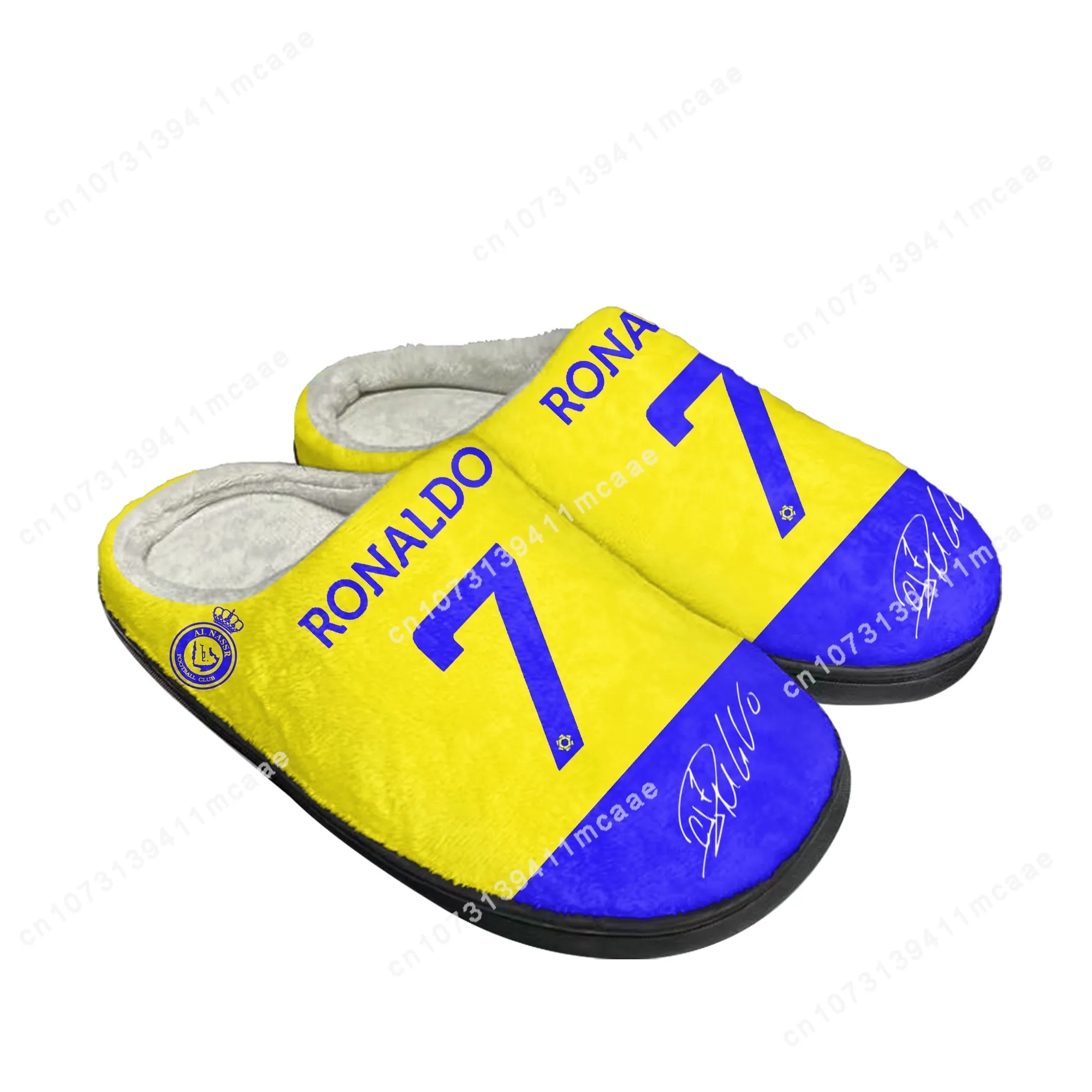 

AI Najd Home Cotton Slippers Men Women CR7 Cristiano Ronaldo Nassr Aalami Faris No 7 Portugal Plush Thermal Slipper Custom Shoes