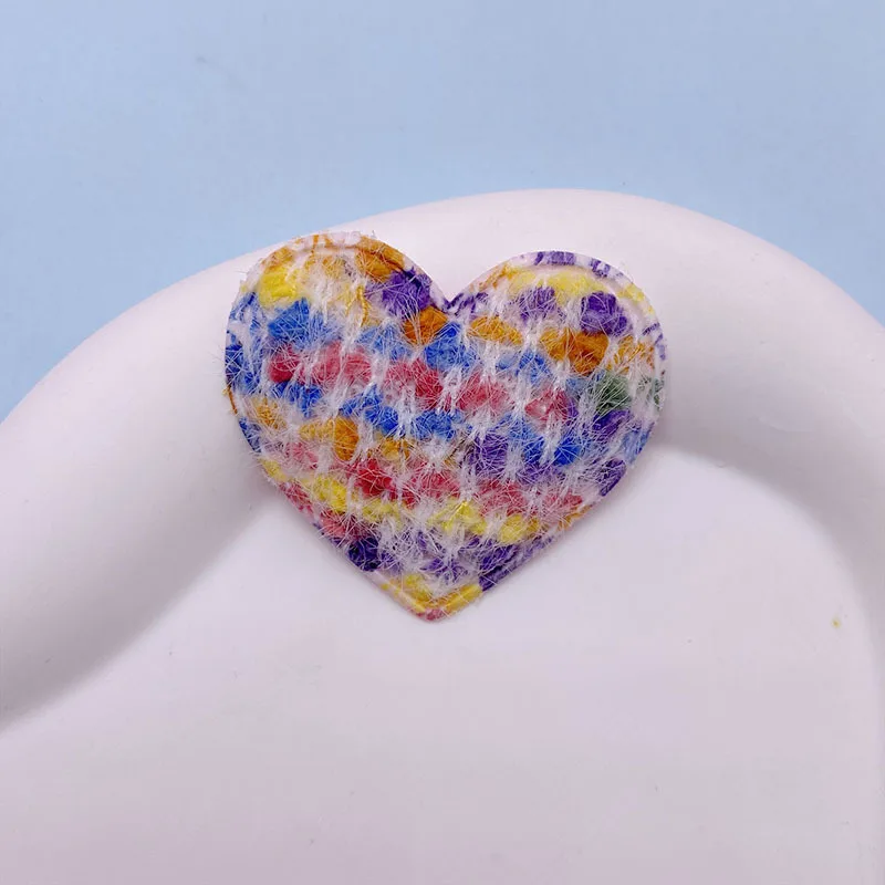 30Pcs Bunte Stern Herz Gepolsterte Applikation Für kinder Stirnband Haar Clip Zubehör Tuch Hüte Dekoration Patches – Detail 6