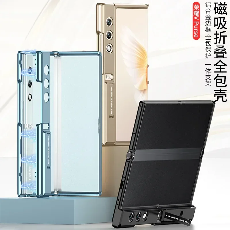 

Magnetic With Kickstand For Huawei Honor VPurse Case Bumper V Purse Case Border