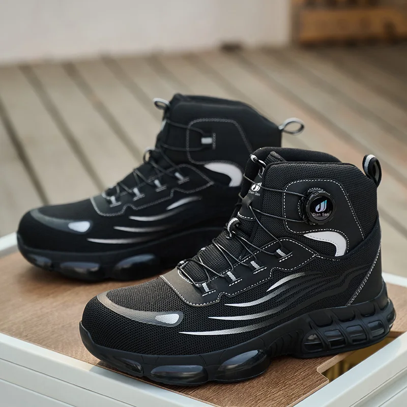 Dian Sen Drehknopf-Sicherheitsschuhe Herrenstiefel Antistatisch Durchtrittschutz Stahlkappe Sicherheitsarbeitsschuhe Atmungsaktive Arbeitsstiefel ﻿ – Detail 11