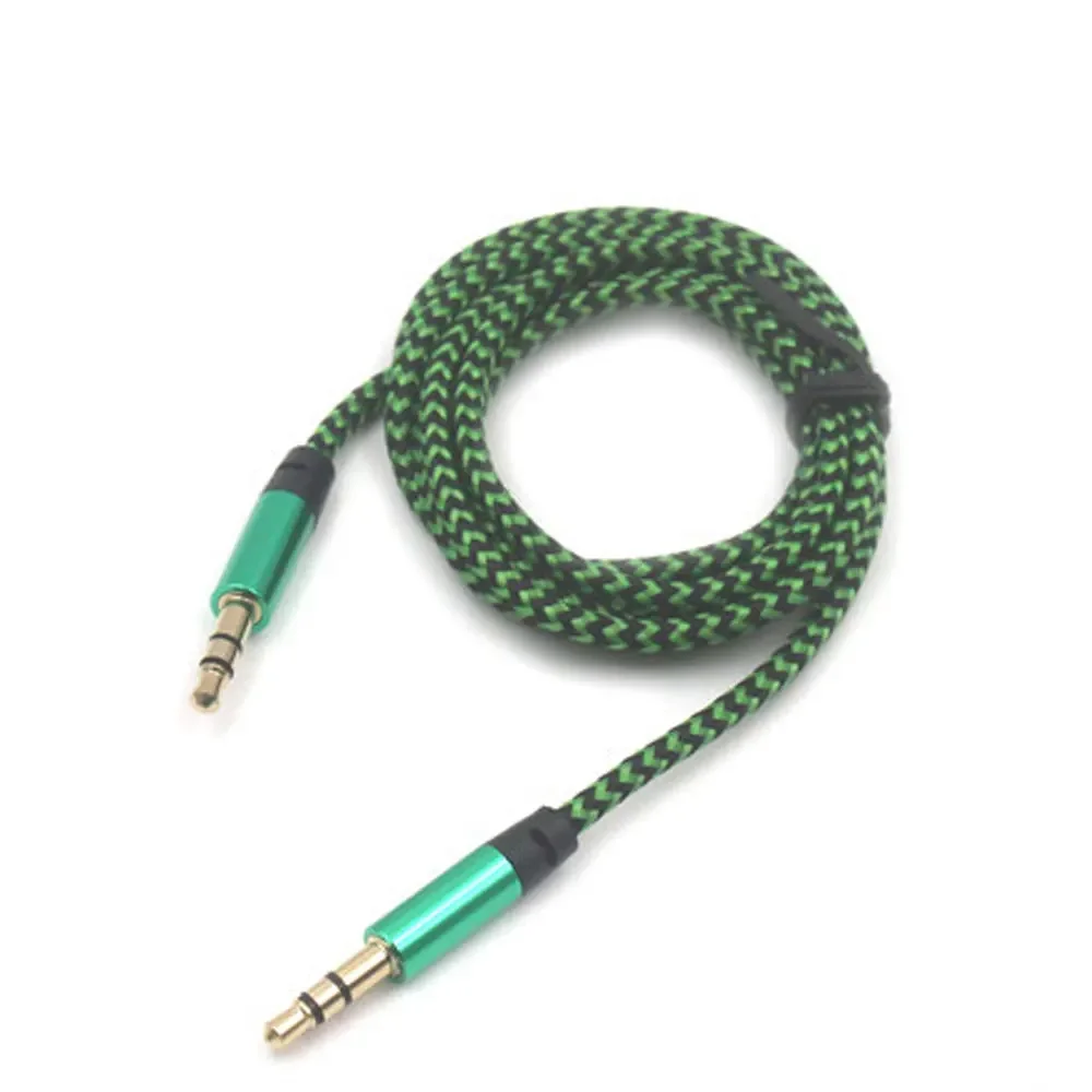 Yeacher 1m 3.5mm Male To 3.5mm Male Audio Cable 3.5mm Jack Audio Cable AUX Wire For Car Headphone Speaker Black