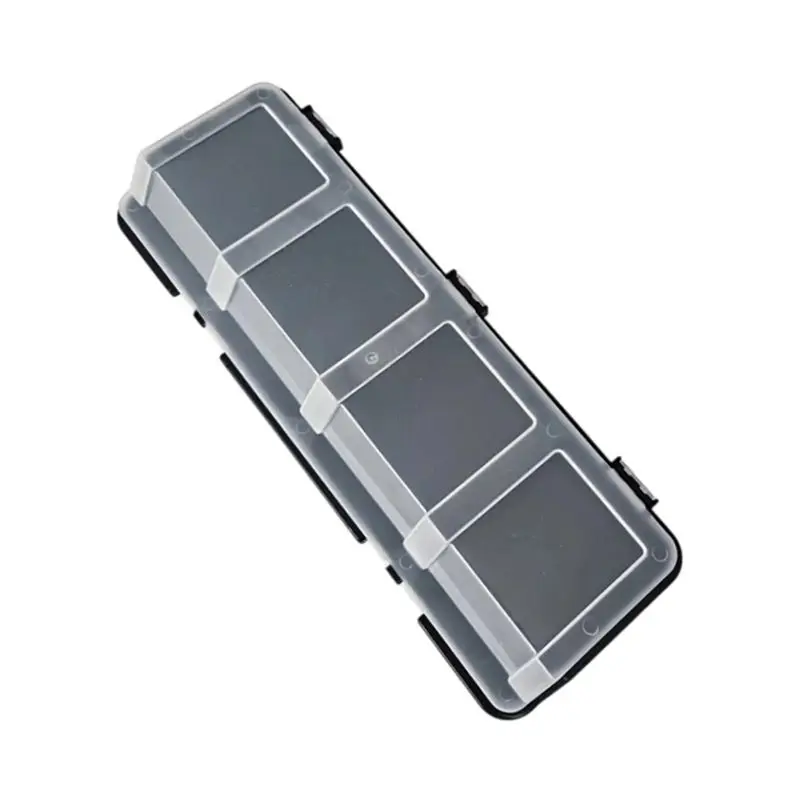 AB11-3Pcs 부품 보관 상자 플라스틱 나사 정리함 4칸 도구 부품 컨테이너 뚜껑이 있는 보관 케이스