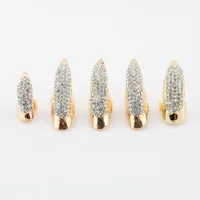 10pcs 3 Sizes Gothic Punk Style False Nail Claw Paw Finger Rings Cosplay Decoration (Golden) Claw ring 2