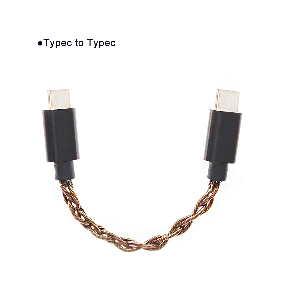 HIFI OCC silver-plated Type-C to C data adapter cable suitable for music player Android mobile phone computer 13cm hidizs type c data cable