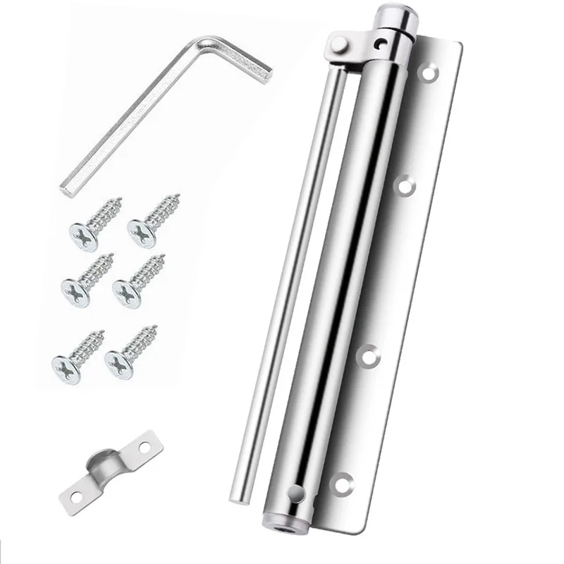 Automatic Door Closer Stainless Steel Concealed Door Spring Closer Silent Box Cabinet Wardrobe Silent Lock Furniture Hardware
