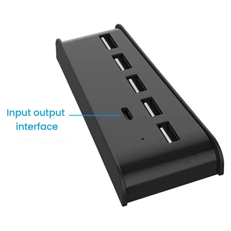 A01E-허브 6 in 1 USB 스플리터 확장 허브 어댑터 (5개의 USB A 포트 + 1개의 USB C 포트 포함) 플레이스테이션 5용 초고속 USB 어댑터