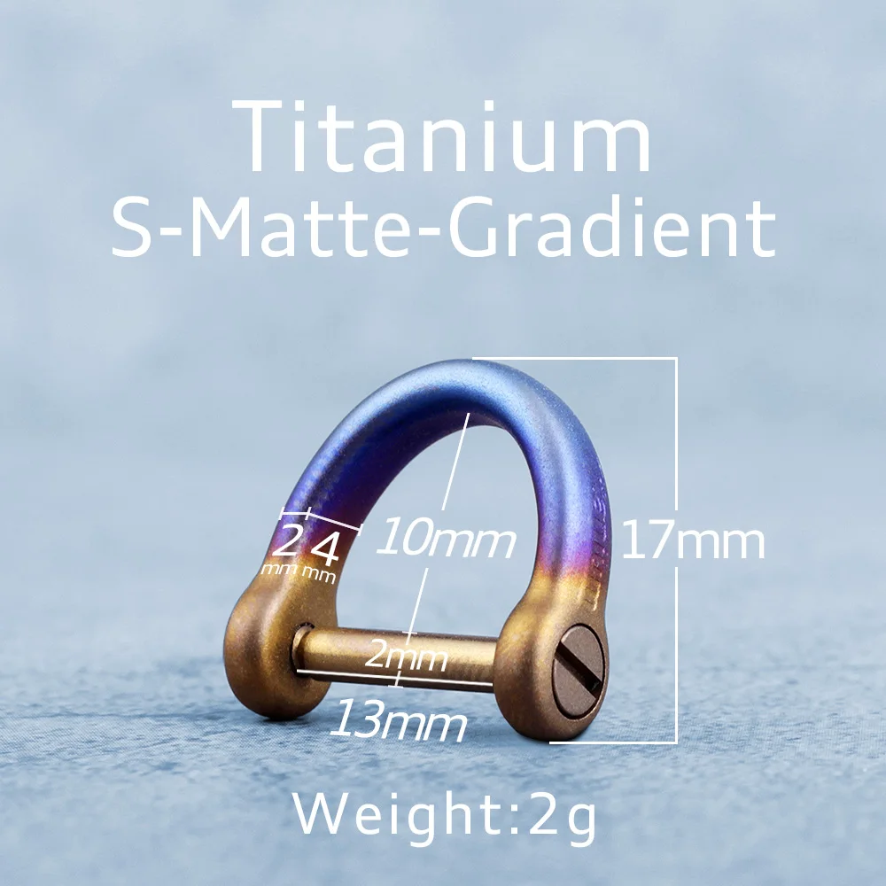 Luxury Titanium Horseshoe Buckle Keychain - Lightweight Baked Color Key Ring Holder, Premium Gift