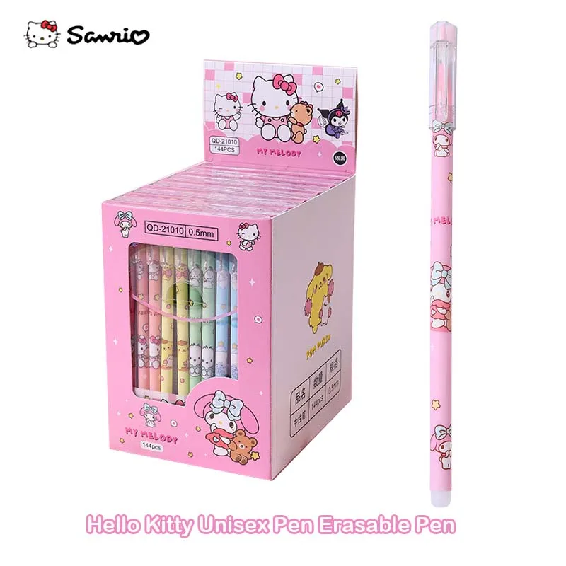 4Psc Set Sanrio Hello Kitty Gel Pens Girls Stationery Press Pen Kawaii Pink  Student Dedicated Pen School Supplies Children Gift