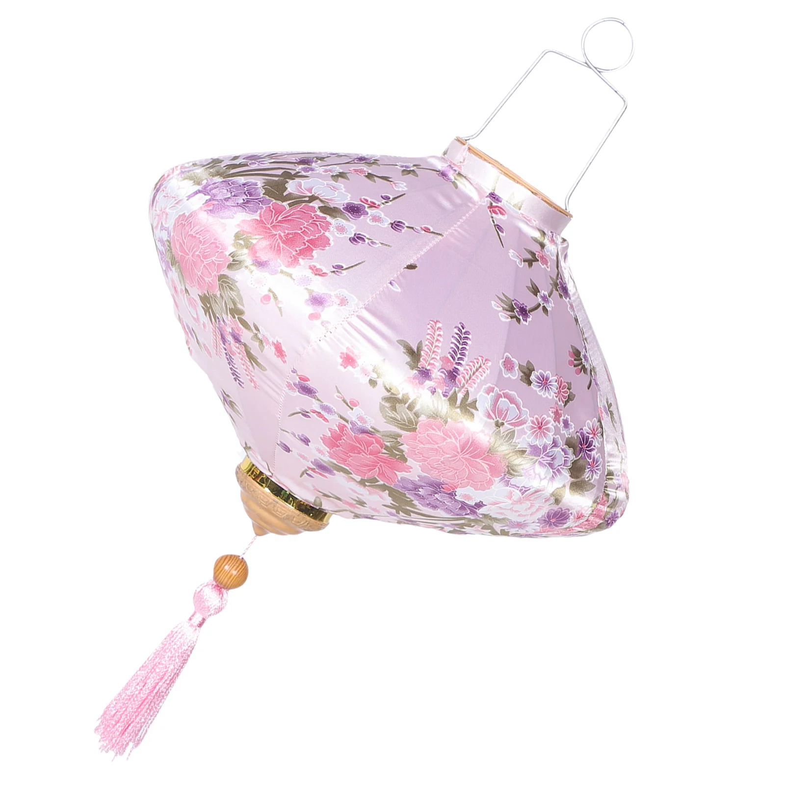 

Vietnamese Hanging Outdoor Japanese Decor Flower Pattern Silk Wedding Vintage Asian Foldable Festive Tassel Home Outdoor Outdoor