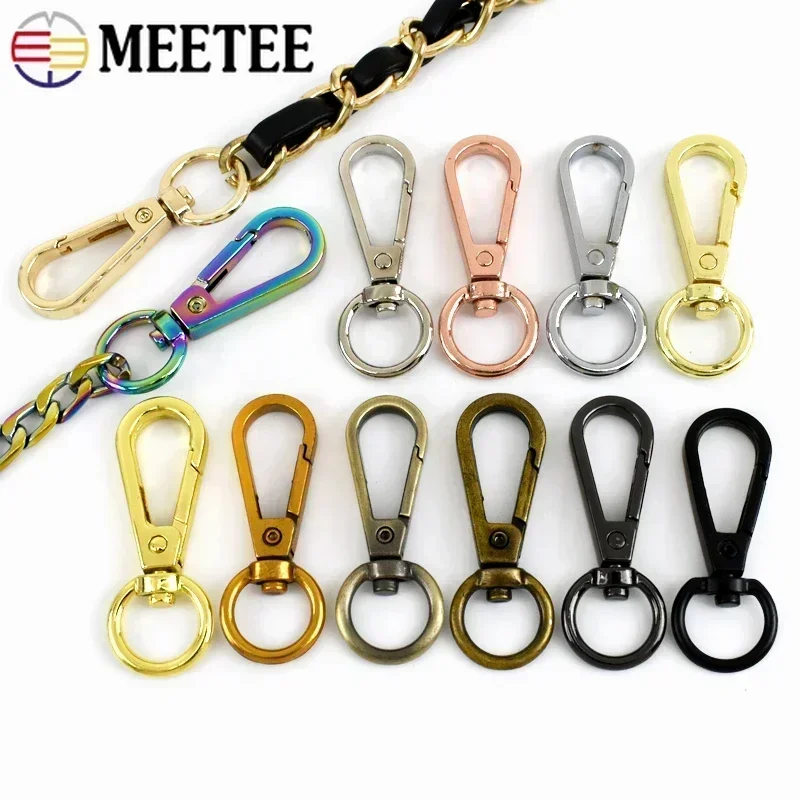 Versatile Metal Buckle Set: Small Carabiner Lobster Clasps for Bags, Straps, Dog Collars, Keychains, and DIY Projects