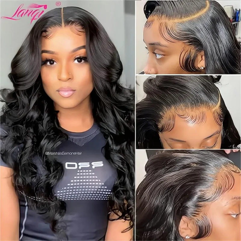 13x4 Body Wave Lace Front Human Hair Wig PrePlucked Brazilian Human Hair Lace Frontal Wigs For Women 4x4 Closure Wig