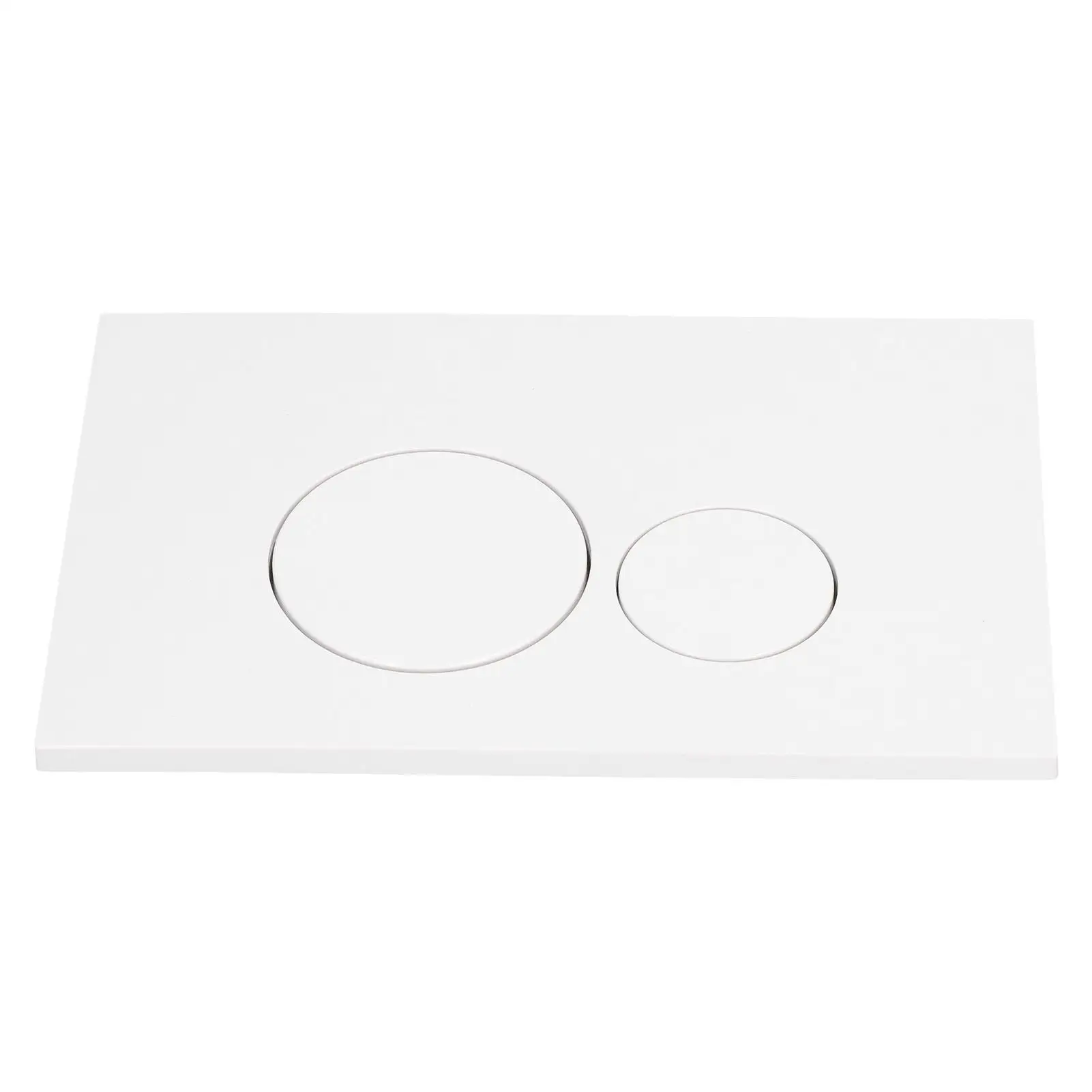 Dual Flush White ABS Squared Round Button Toilet Tank Panel with Concealed Column Latent Button