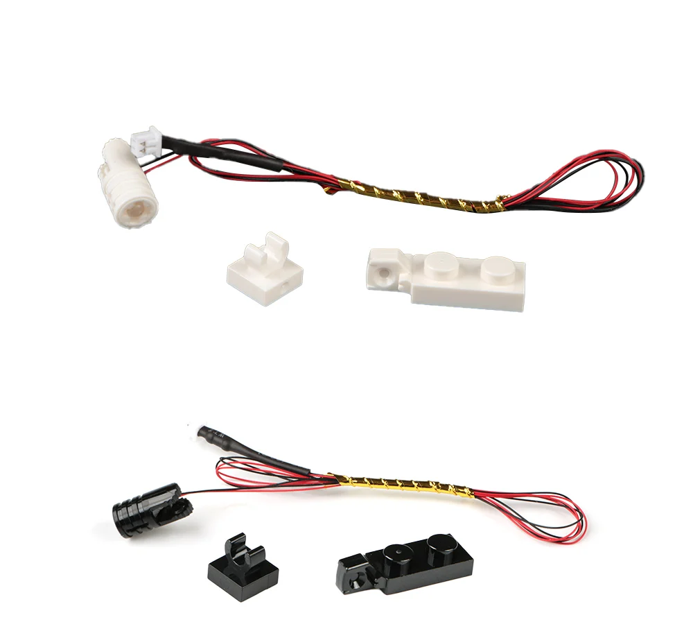 10 stücke Terminal Led Suchscheinwerfer MOC Licht Tisch Lampe Multifunktionale DIY Scheinwerfer Schwarz Baustein 1219 – Detail 6