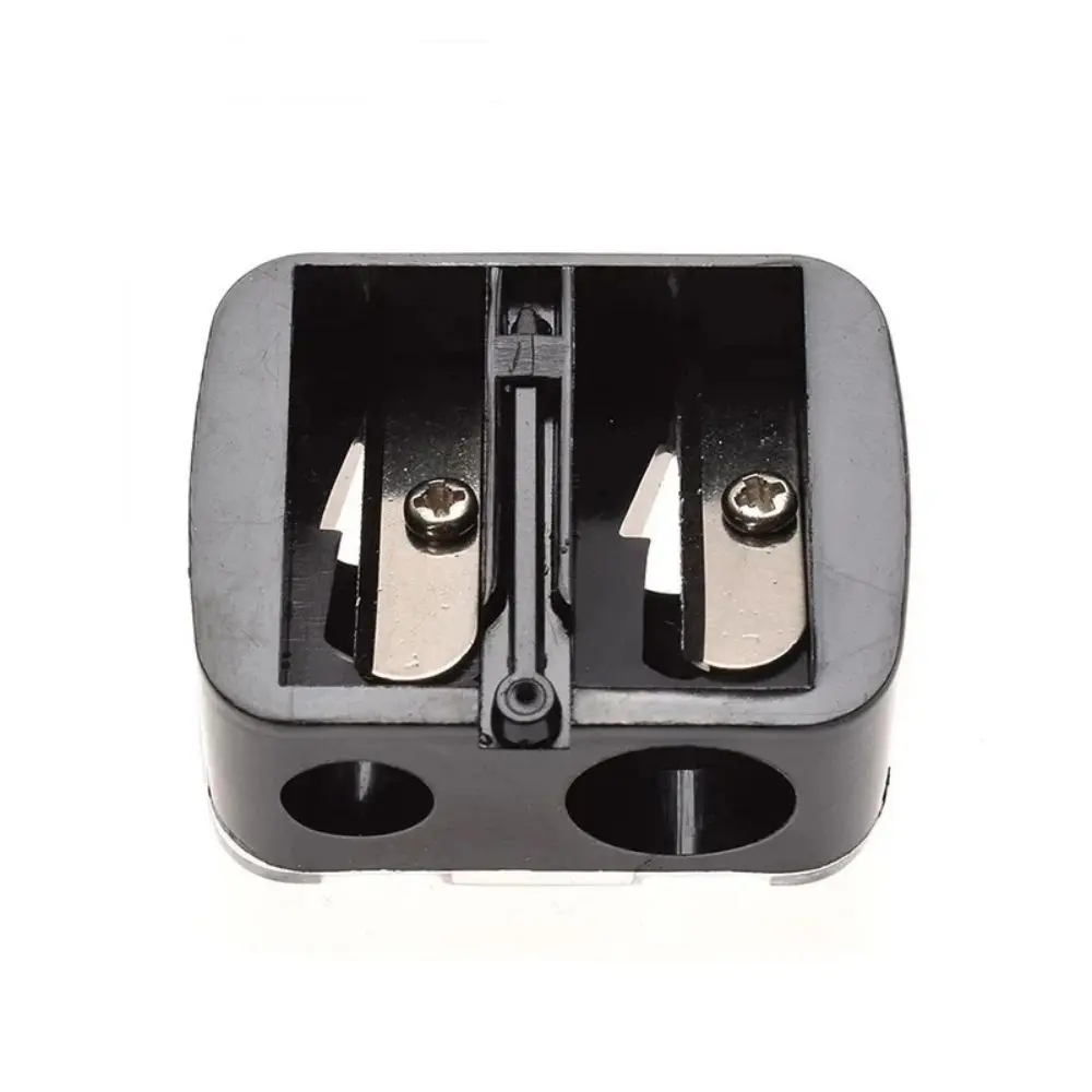 Pencil Sharpener 1pc Mini Portable Multi-function Double Hole Suitable for Eyeliner Pencil Eyebrow Pencil and Cosmetic