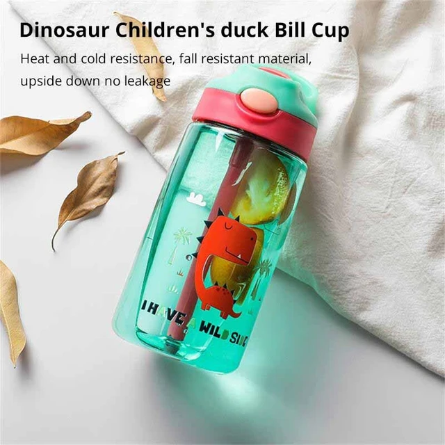 1pc 480ml Kids Water Bottle For School Boys Girls, Cup With Straw, Cute  Cartoon Leak-proof Mug, Portable Travel Drinking Tumbler,Baby feeding cup,sippy  cup