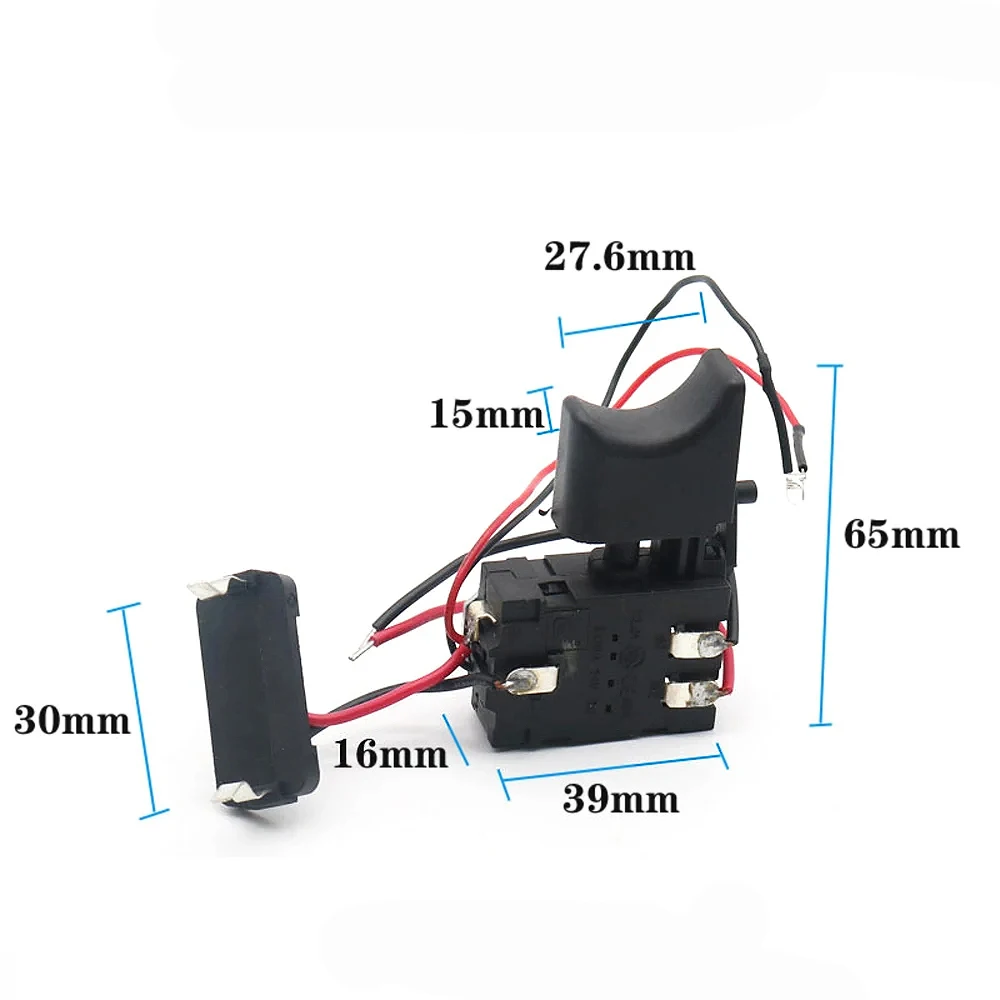 OOTDTY Electric Drill Dustproof Speed Control Push Button Trigger Switch DC 7.2 24V-in Switches - Foto 4