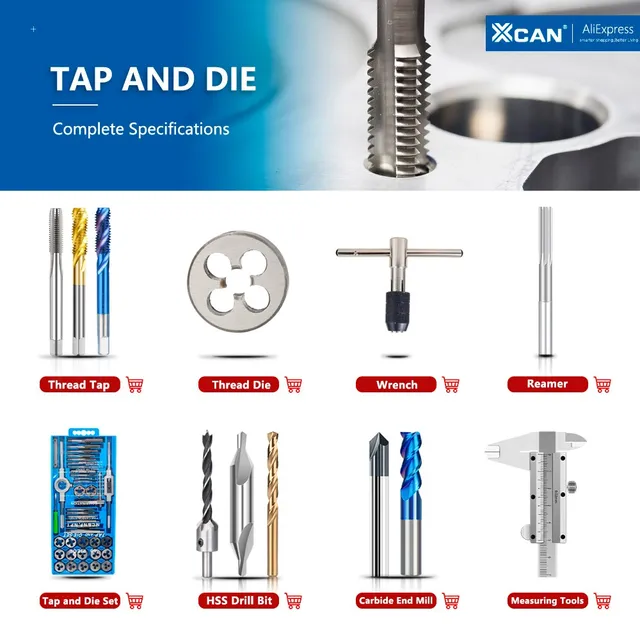 thumbnail image 2 of Uxcell Straight Flute Thread Tap M12 X 1.25 - Nitride Coated HSS Metric Tapping Tool 2 of 13