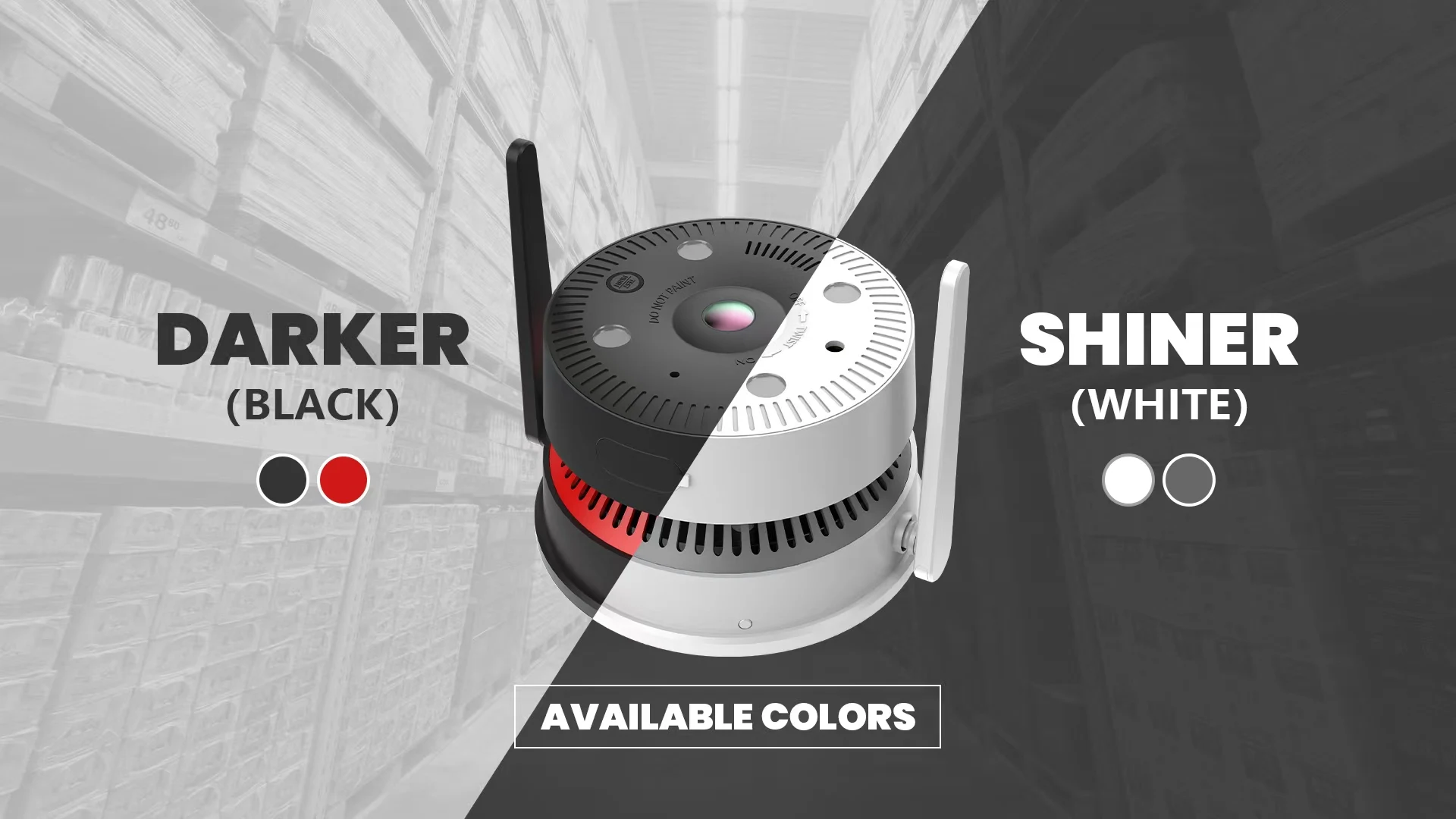 Two color options of the security camera