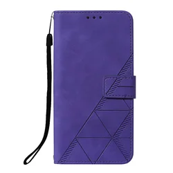 Leather Flip Case with Card Holder for Smartphone Protection (Purple)