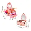 Kids Makeup Kit For Girls Real Washable Makeup Set Princess Play Make Up Toys Toddler Cosmetic Set Makeup Vanities Children's 3