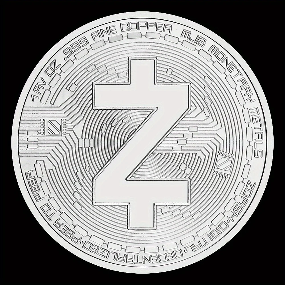 Golden Plated Zcash Cryptocurrency Souvenir Coin - Elegant Home Decor and Collectible Gift
