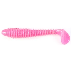 Enhanced Soft Paddle Tail Fishing Lures for Bass - 55mm/70mm Silicone Bait (PINK)